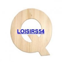 Lettre bois 1,85 cm Q lot de 5 pieces